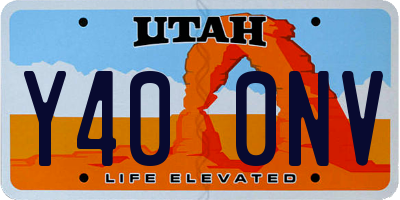 UT license plate Y400NV