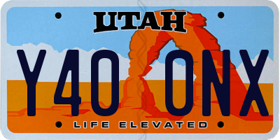 UT license plate Y400NX