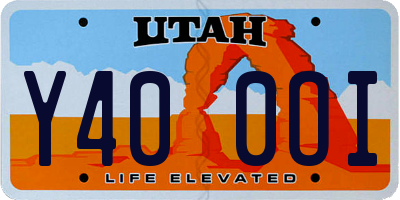 UT license plate Y400OI