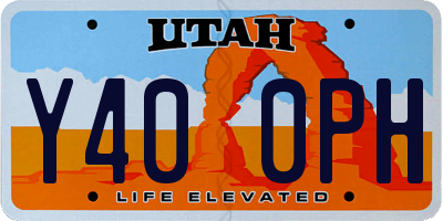 UT license plate Y400PH