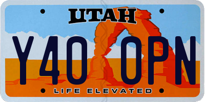 UT license plate Y400PN
