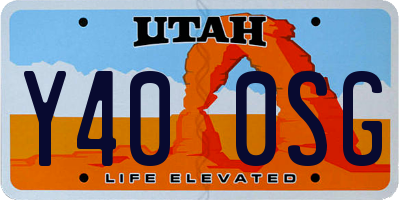 UT license plate Y400SG
