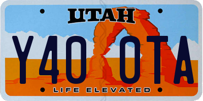 UT license plate Y400TA