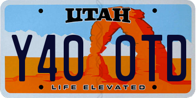 UT license plate Y400TD