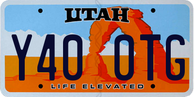 UT license plate Y400TG