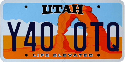 UT license plate Y400TQ