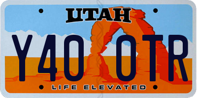 UT license plate Y400TR