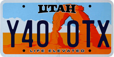 UT license plate Y400TX