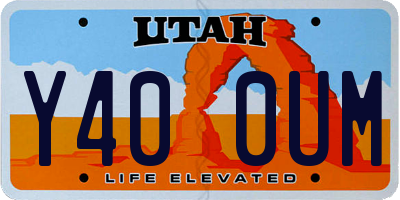 UT license plate Y400UM