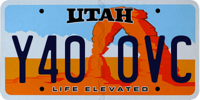 UT license plate Y400VC