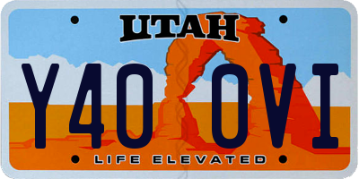 UT license plate Y400VI