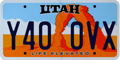UT license plate Y400VX