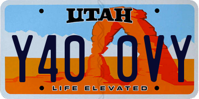 UT license plate Y400VY