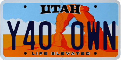 UT license plate Y400WN