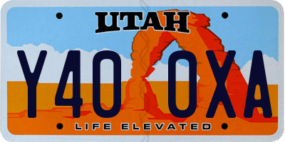 UT license plate Y400XA