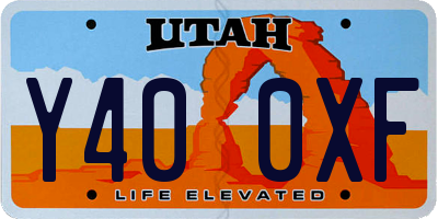 UT license plate Y400XF