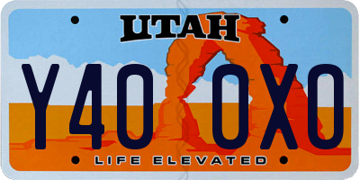 UT license plate Y400XO