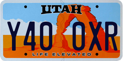 UT license plate Y400XR