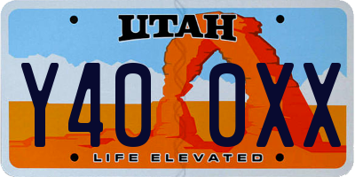 UT license plate Y400XX