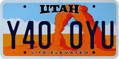 UT license plate Y400YU