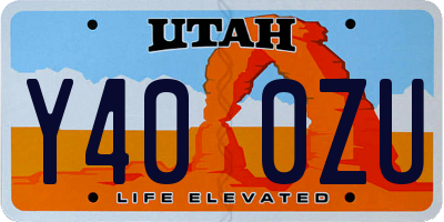 UT license plate Y400ZU