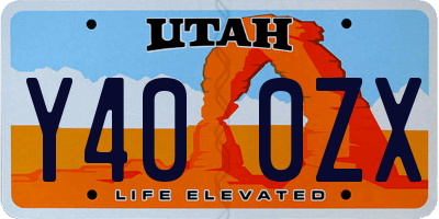 UT license plate Y400ZX