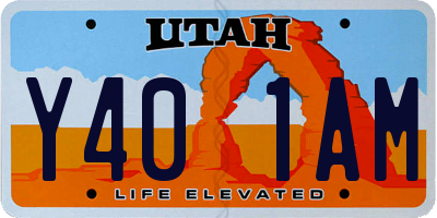UT license plate Y401AM
