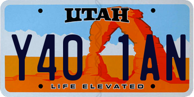 UT license plate Y401AN