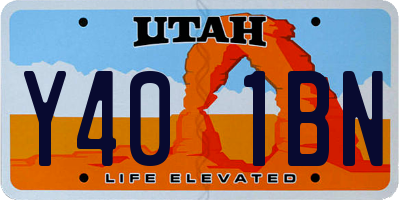 UT license plate Y401BN