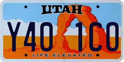 UT license plate Y401CO
