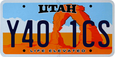 UT license plate Y401CS