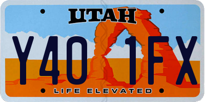 UT license plate Y401FX