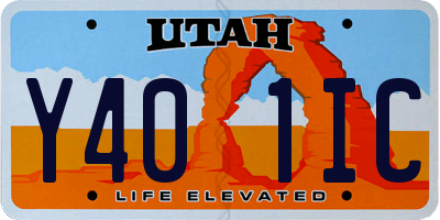 UT license plate Y401IC
