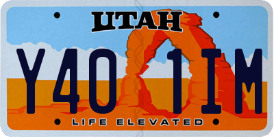 UT license plate Y401IM