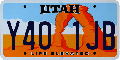 UT license plate Y401JB