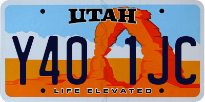 UT license plate Y401JC
