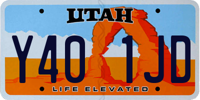 UT license plate Y401JD