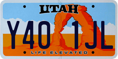 UT license plate Y401JL