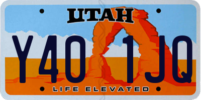 UT license plate Y401JQ