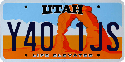 UT license plate Y401JS
