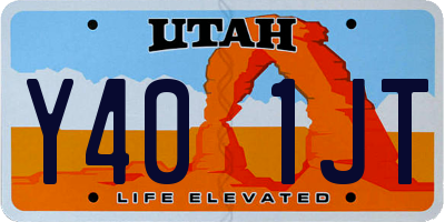 UT license plate Y401JT