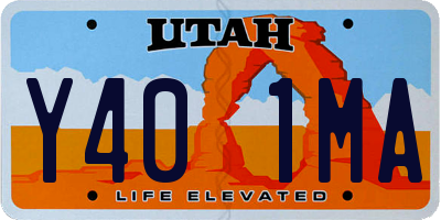 UT license plate Y401MA