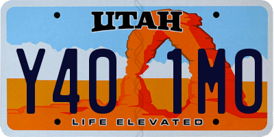 UT license plate Y401MO