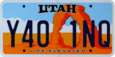 UT license plate Y401NQ