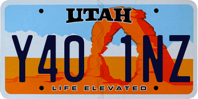 UT license plate Y401NZ