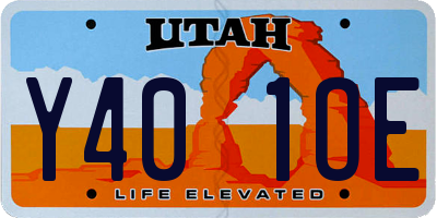UT license plate Y401OE