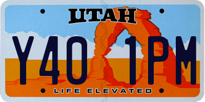 UT license plate Y401PM