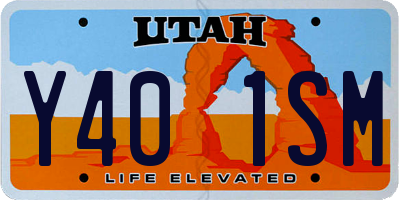 UT license plate Y401SM