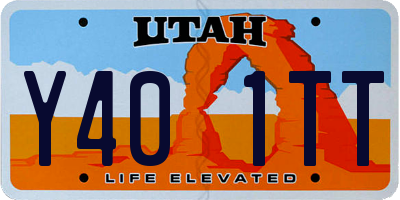 UT license plate Y401TT
