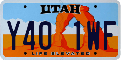 UT license plate Y401WF